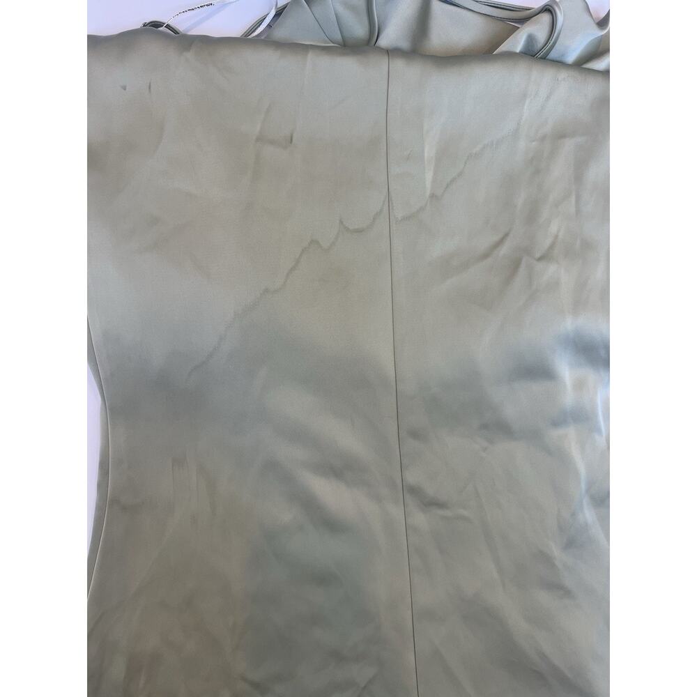 Katie May Ryder Strappy Back Satin Maxi Gown Sage Womens Size Small Formal Gown - Picture 8 of 14